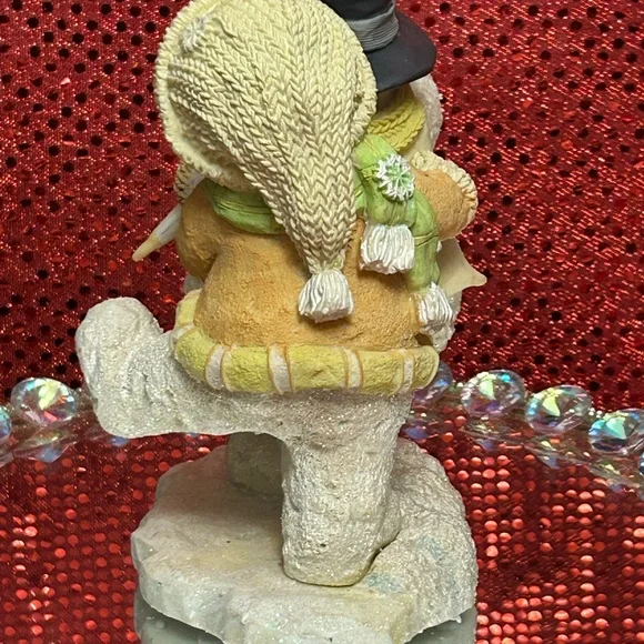 Russ Snowman Couple Figurine - Cream and Tan Approx. 7” - Picture 5 of 11